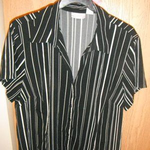 Worthington Woman Stretch, 3X, black/white stripe